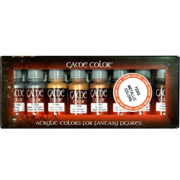 Vallejo Game Colour Metallic Colours 8 Colour Set